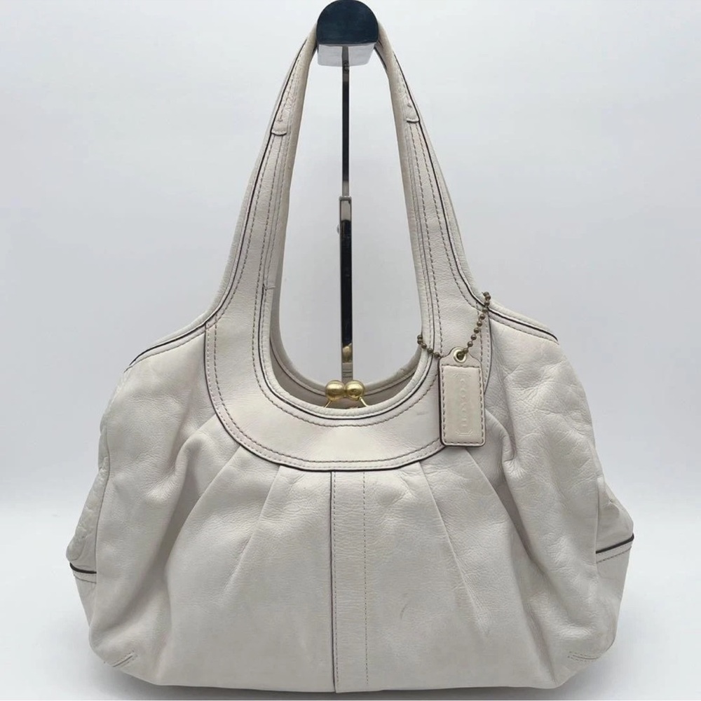 Coach Cream Leather Shoulder Bag
